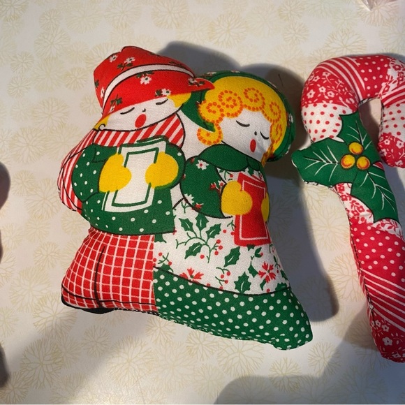 Vintage Christmas Tree Ornaments handmade quilted puffy stuffed tree ornaments - Picture 3 of 8